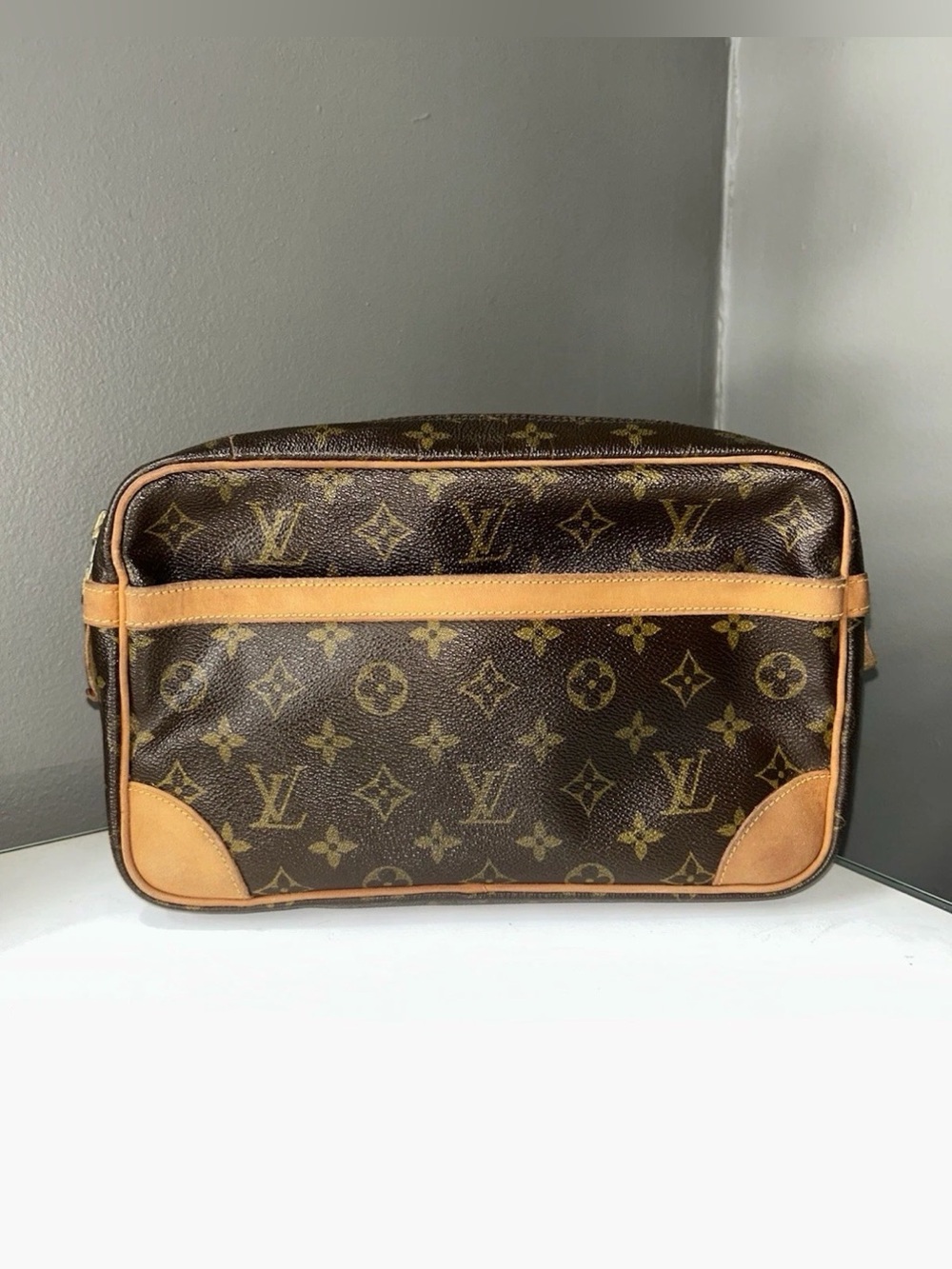 Vintage Louis Vuitton Monogram Compiègne 28 Clutch Bag 861 w/ LV Dust Bag